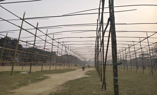 ১৫ লাখ মানুষের জন্য প্রস্তুত হচ্ছে মাঠ, থাকছে মহিলাদের জন্য বিশেষ প্যান্ডেল